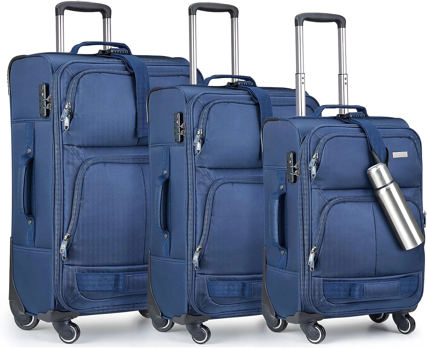 Oxford cloth luggage set 18 20 22 24 28 inch polyester soft business travel retro suitcases