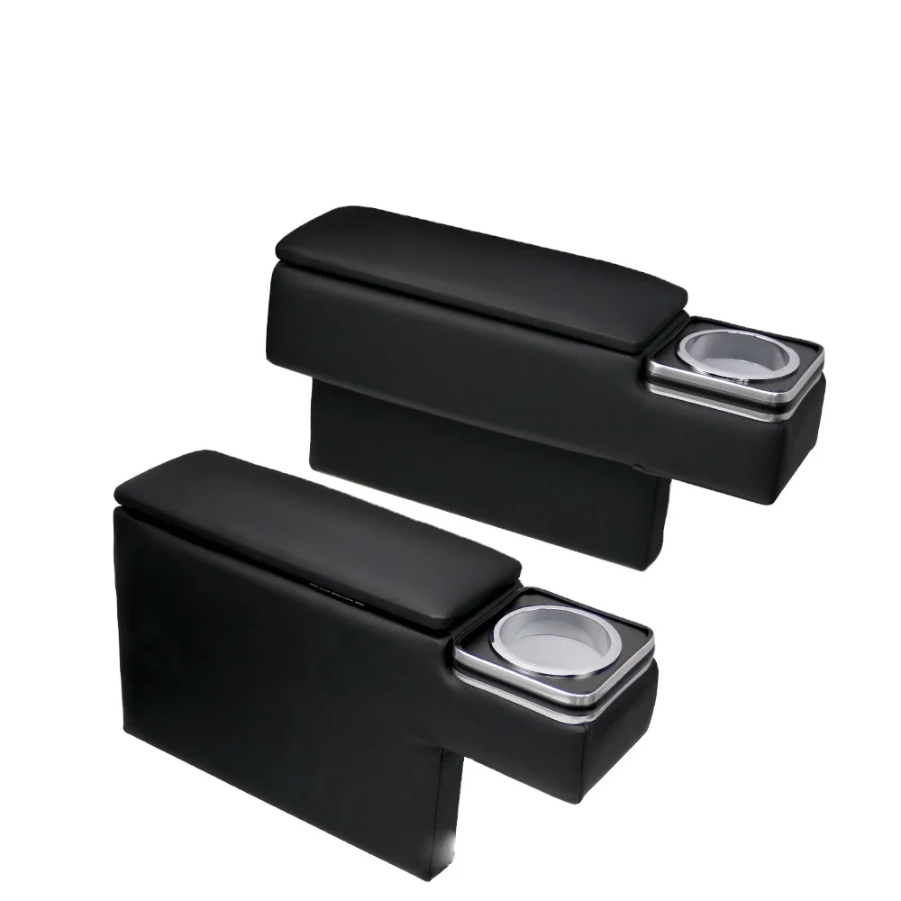 Armrest Toyota Hiace 200 Series 4 Type S-GL Super GL 2 Piece Set Center Console Accessories Case Elbow Bracket Black cup holder