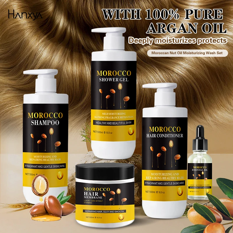 Private Label Organic Argan Oil Shampoo Keratin Collagen Hair Care Products Moroccan Oil Shampoo and Conditioner