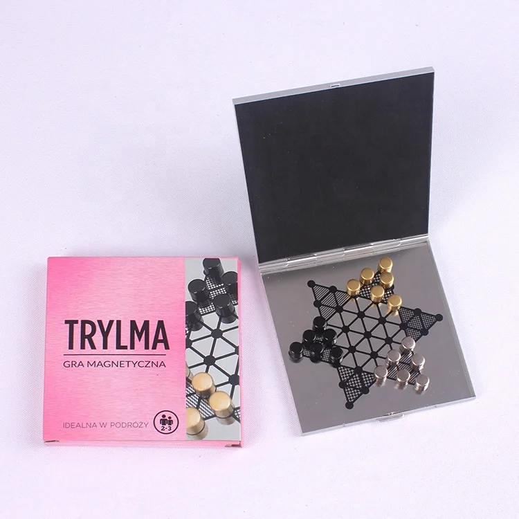 Tin box magnetic portable  ludo game mini travel magnetic games
