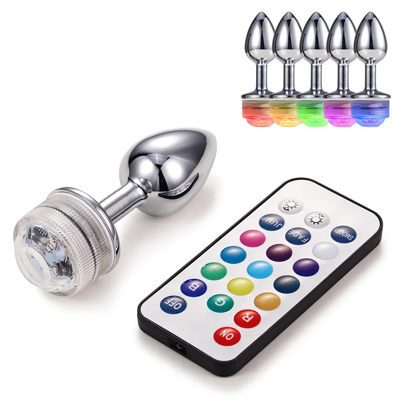 
Color changing anus enlarge anal butt plug with remote anal light up plug anal plug with led lights 