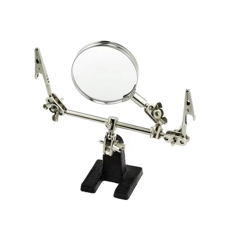 Multifunctional Led Extra Large Lens Helping Hand Table Magnifying Lamp Floor Stand For Repair And Reading (1600538614357)