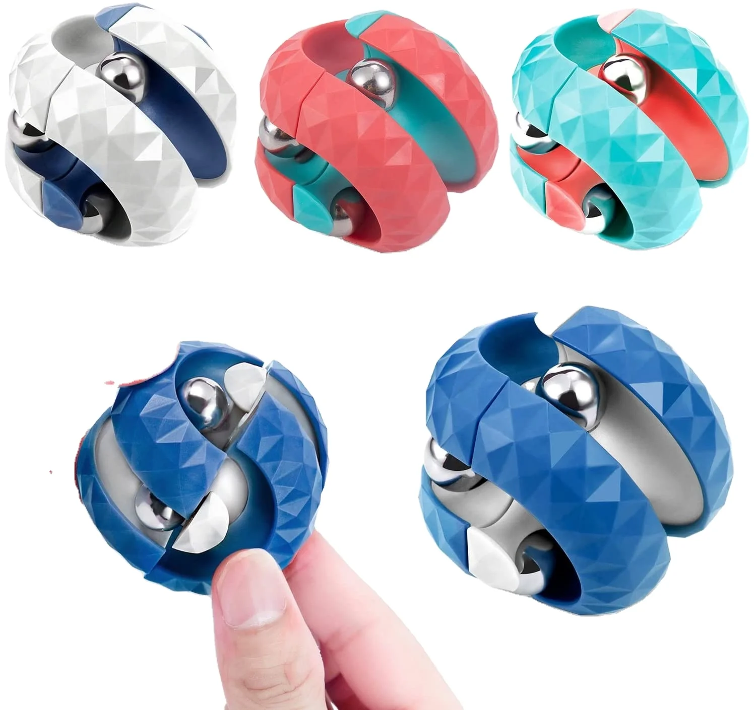 Maze Ball Spinner Magic Cube Relief Gifts & Creative Decompression 3D Stress Toys Puzzle Games Bead Orbit Ball Fingertip Spinner