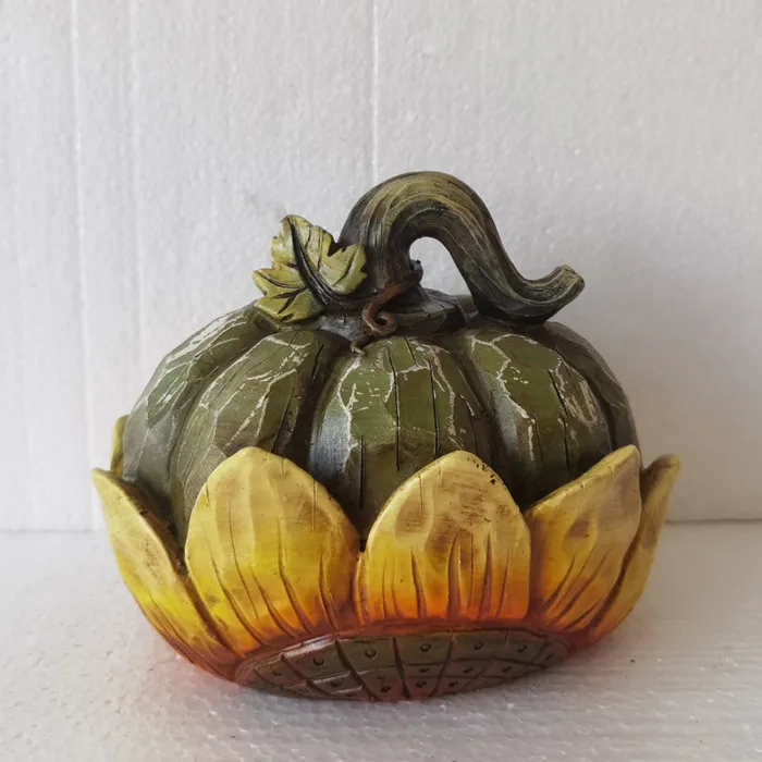 2024 Harvest Festival Autumn Resin Pumpkin Statue Turkey Scarecrow Fox Pumpkin Figurine Thanksgiving Gnome Decoration