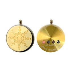 Personalize quantum pendant original stainless steel with negative ions powder FIR Germanium Magnet with customize logo