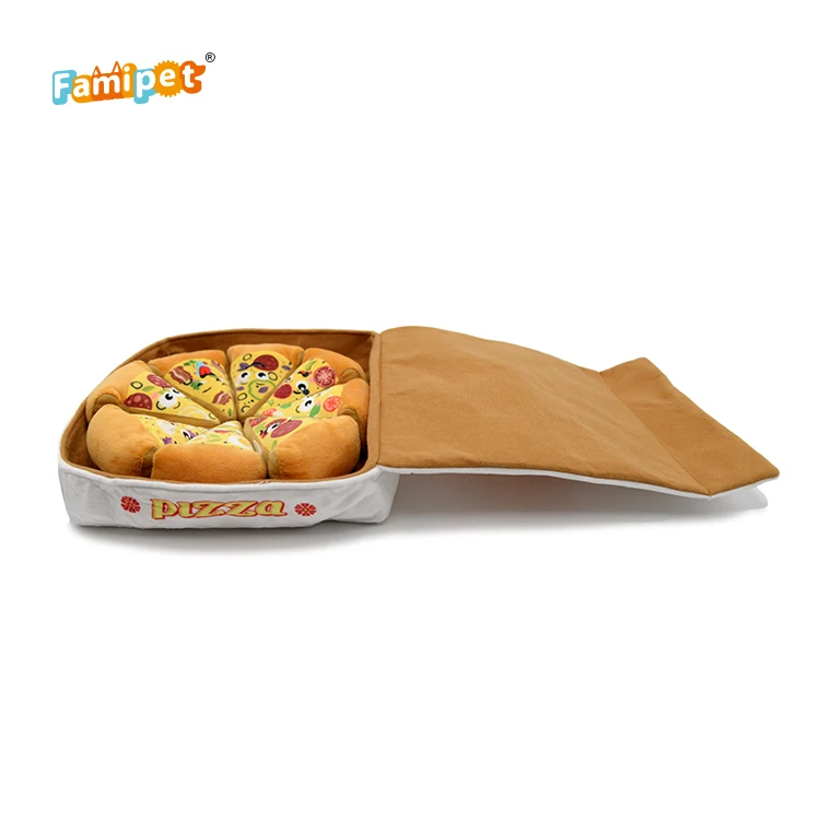Famipet качественные мягкие игрушки для пиццы дизайнерские пищалки плюшевые собак