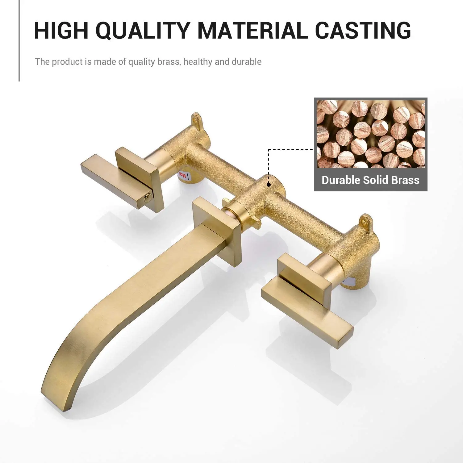 American Style Cold And Hot Basin Faucet Black Double Handle Bathroom Faucet