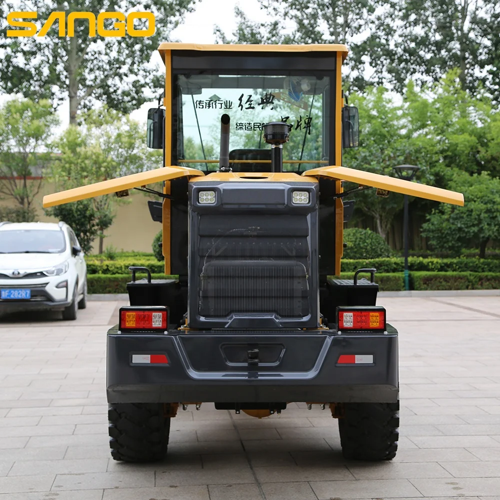 2 ton 4 wheel front end loader Sango T930 mini wheel loader 1.5t 1.6t 1.8t 3t 5t propeller bucket with arm for wheel loader