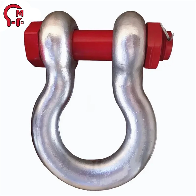 HLM G210 Us Type Screw Pin Lifting 3/4 D Shackle Carbon Steel Forged Anchor Chain Marine G210 Bow Shackle