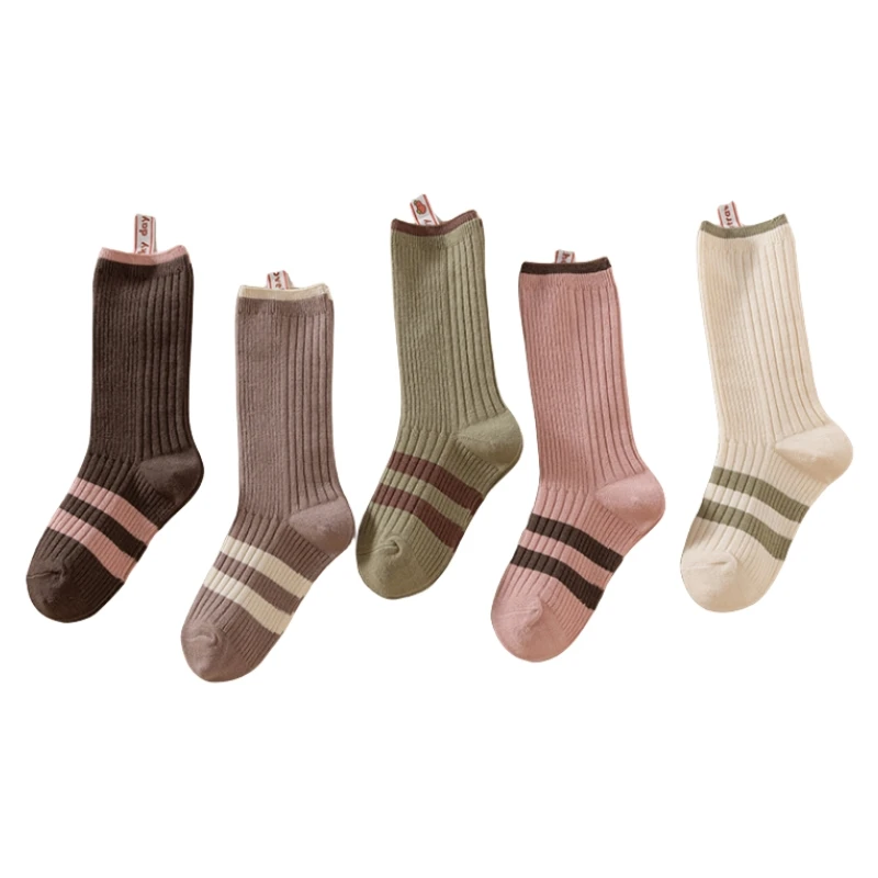 Детские хлопковые носки в полоску