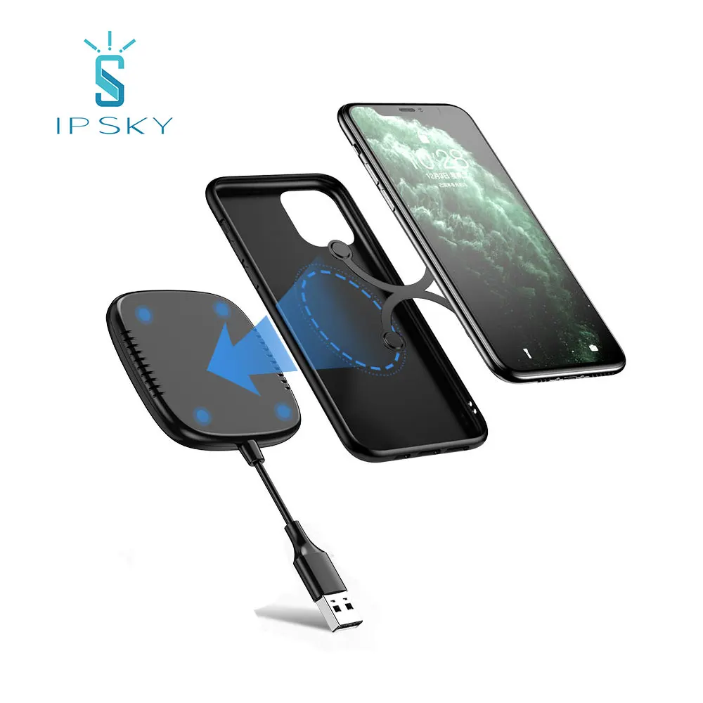 IPSKY телефон зарядное устройство продукты совершенно новый стиль 15W беспроводное подставка для iphone android