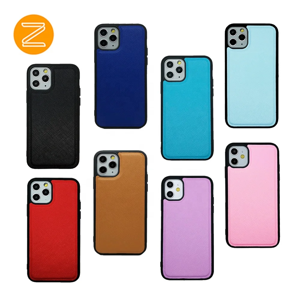 
Ready to Ship 3D raised cardboard Vegan PU Saffiano Leather Mobile Cellphone back covers case fundas piel stock for iPhone 12 