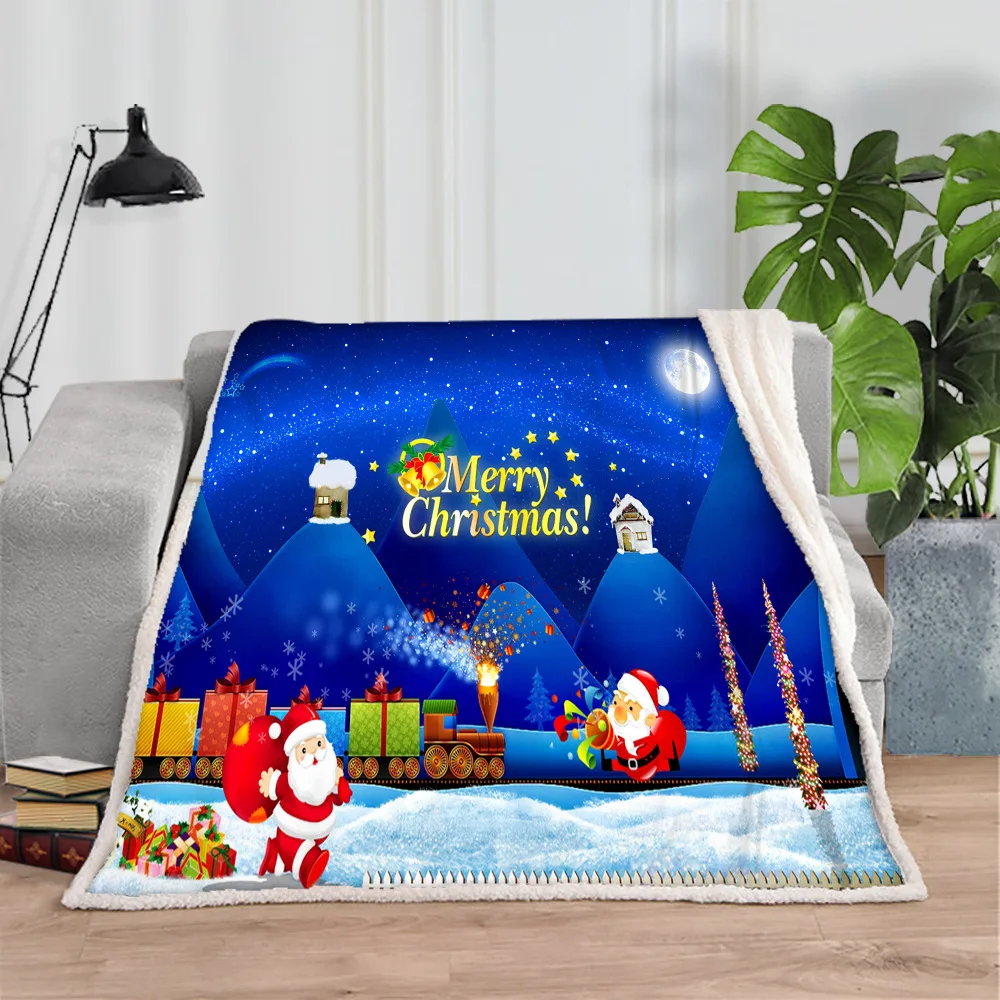 Cheap Custom logo Brand Christmas Coral Fleece 3d Printed Blanket Blankets