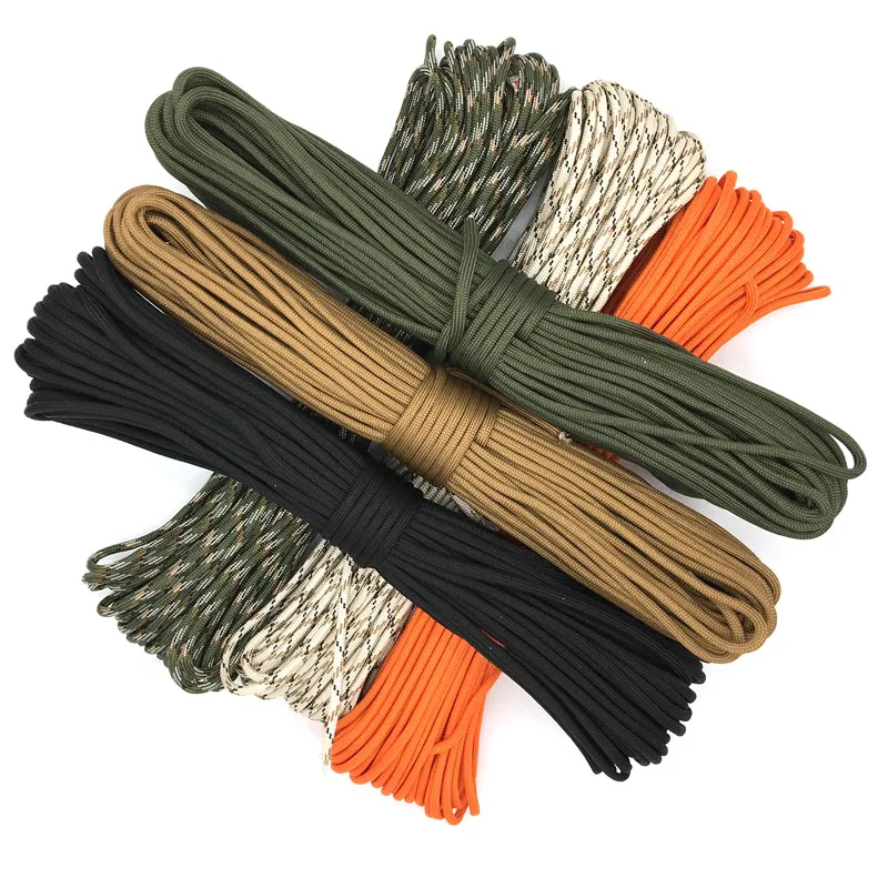 100 Feet Outdoor Survival Nylon Rope Parachute Cord for Camping, Hiking, Backpacking and Paracord Crafting