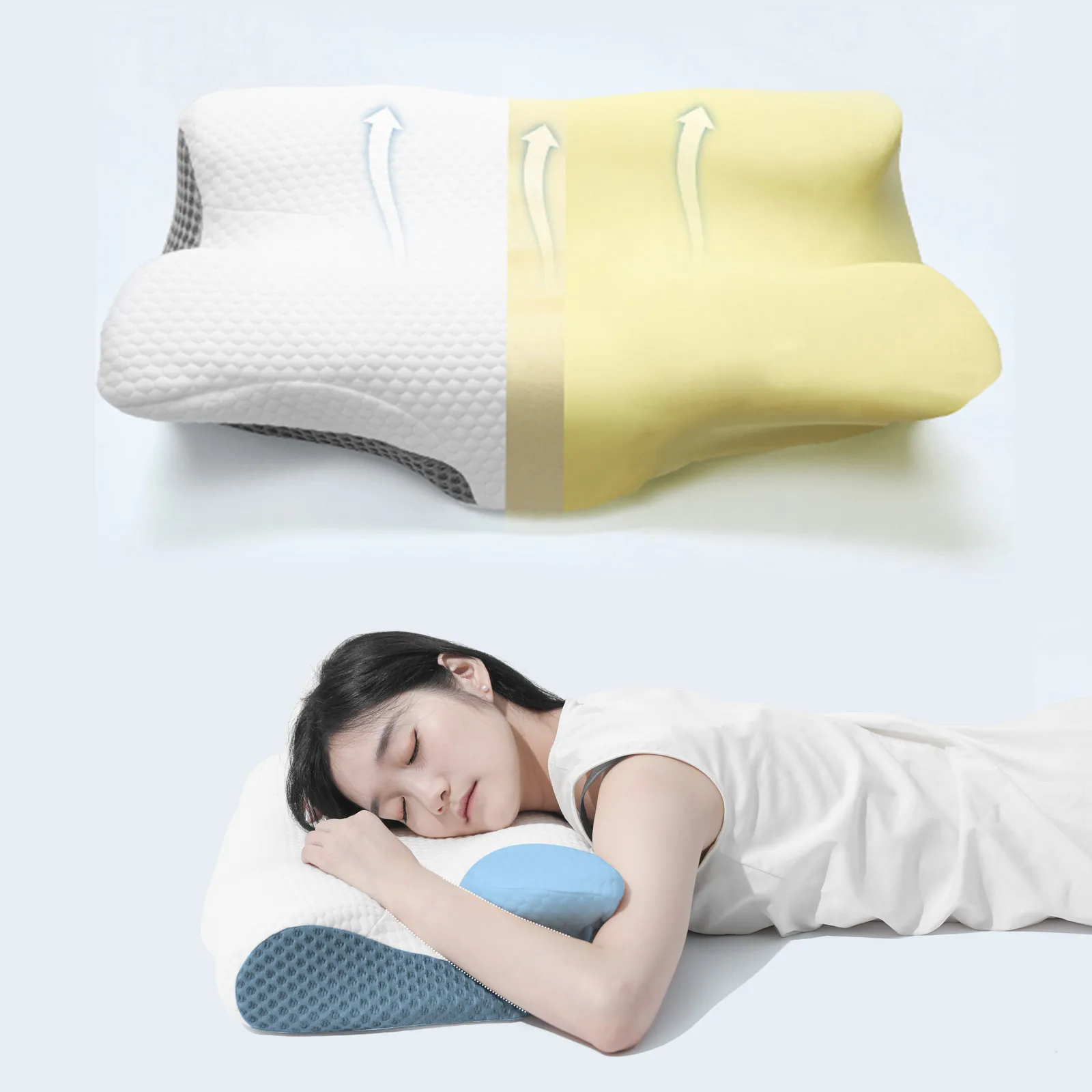 New special-shaped pillow home sleep zero pressure memory cotton pillow slow rebound cervical pillow almofadas