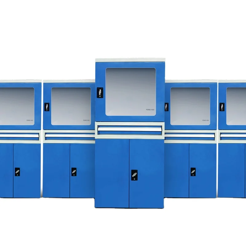 Fenghui customized  PC cabinet rolled cold steel mobile computer cabinet for workshop and factory