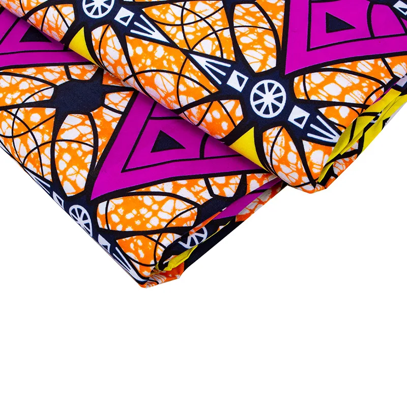 Panno stampato a cera calico textile africa blue ankara printed wax fabric 100% polyester double sided wax printed cloth