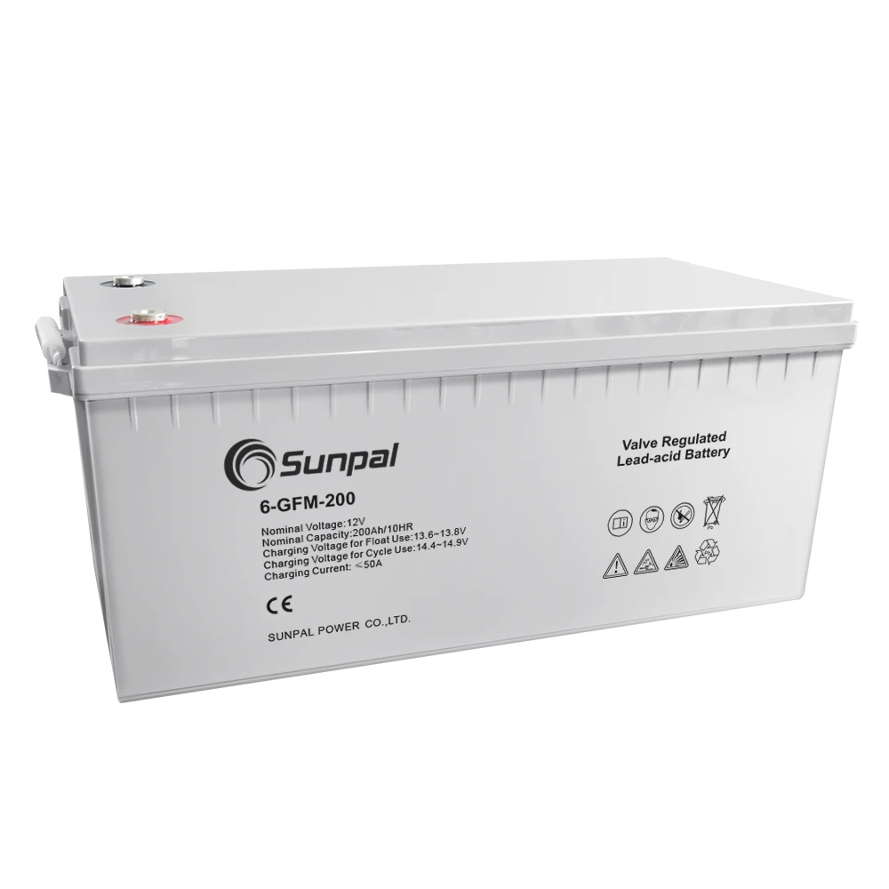 Sunpal 6 Gfm батарея свинцово-кислотный аккумулятор 12V 200AH 10Hr батареи с F1 терминал