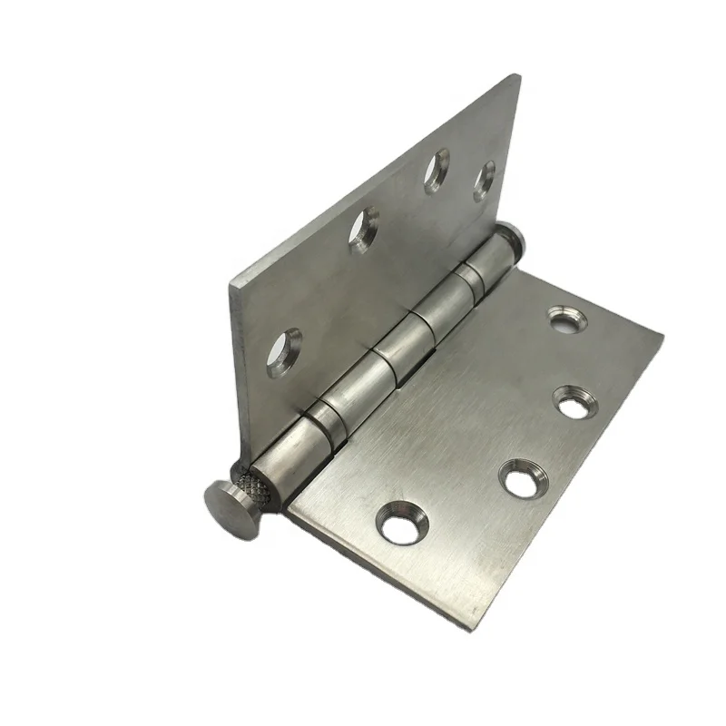 Square Corner Ball Bearing Stainless Steel  Satin Nickel Core Pulling Door Hinge