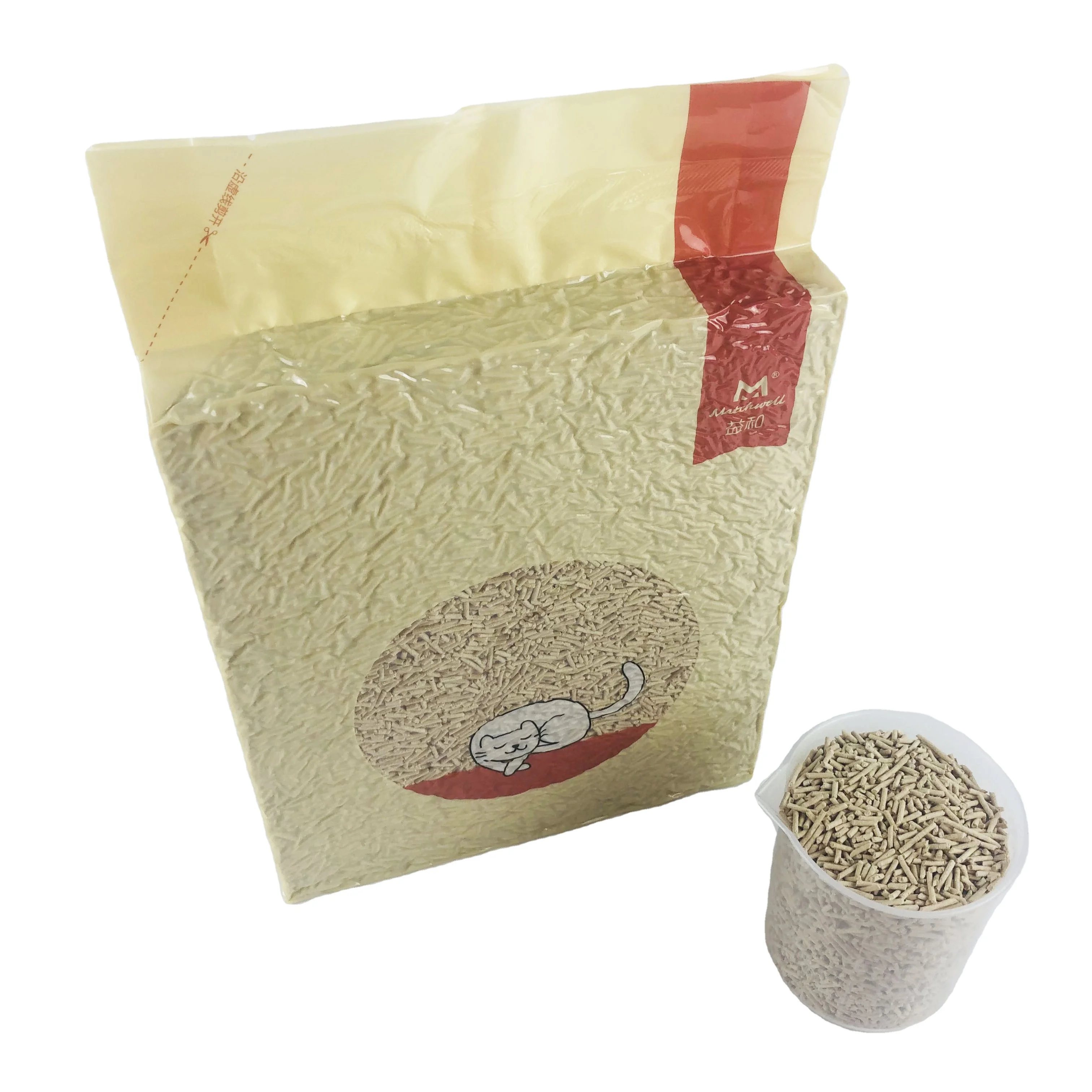 Clumping Tofu Cat Kitten Litter 6L Degradable Plant Cat Litter Pasir Kucing 6L