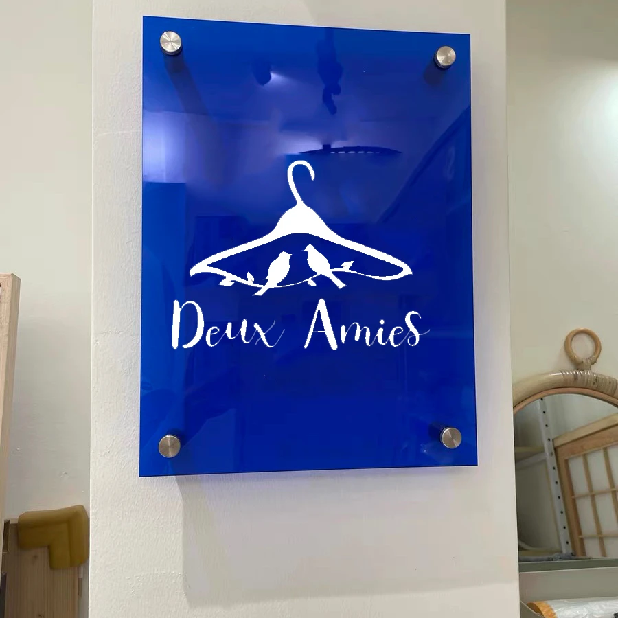 Индивидуальная акриловая дверная табличка в форме дома с табличкой именем и номером