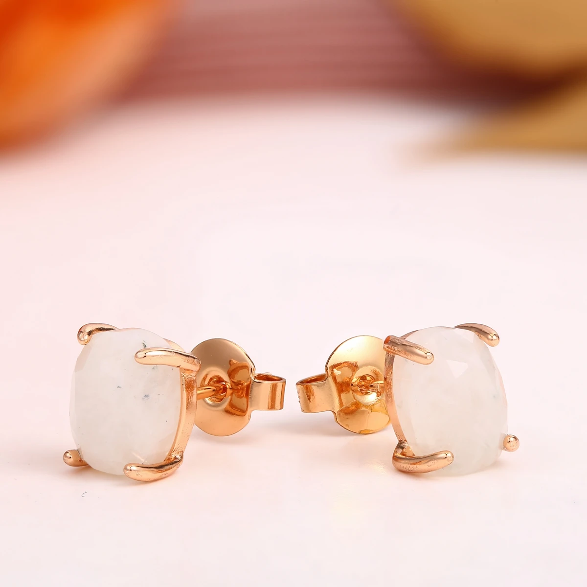 Wholesale Fashion Jewelry Sets Gemstones Earrings Natural Moonstone Stone Ring Set  Necklace Pendant For Women