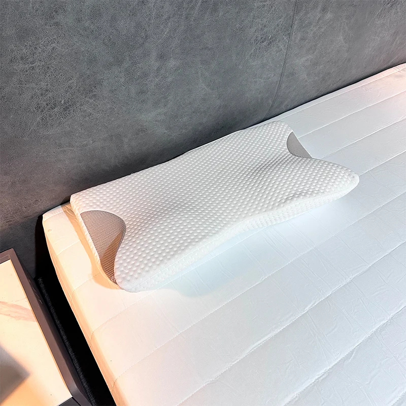 New Fashion High Quality Ergonomic Cervical Neck Body Bed Wedge Butterfly Molded PU Sponge Pillow