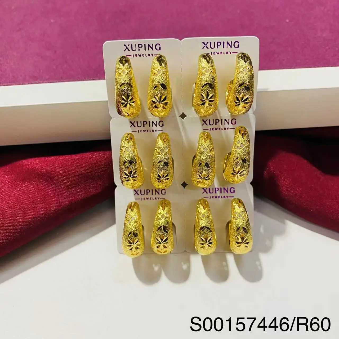 212 xuping jewelry Factory Wholesale Free Shipping Free Sample Multi Style 24k Gold Plated Hoop Earrings
