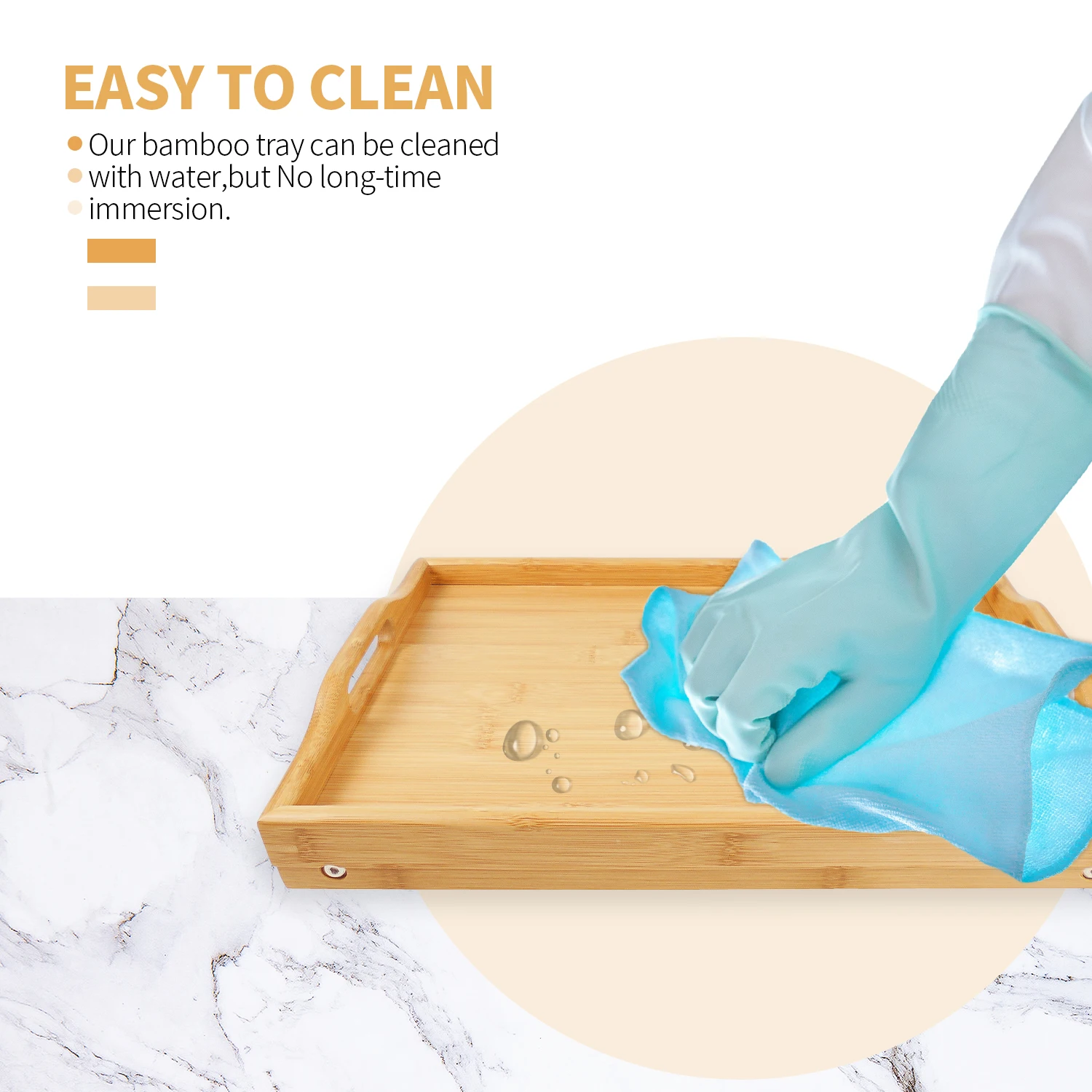 Waterproof Foldable Bamboo Breakfast Food Dinner Serving Bed Table Tray