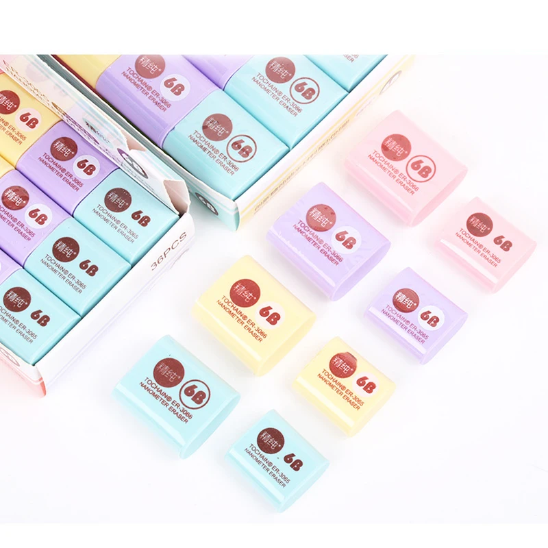 Wholesale Custom Made Large Size  6B Advance Painting Customizable Rubber Eraser For Pencil