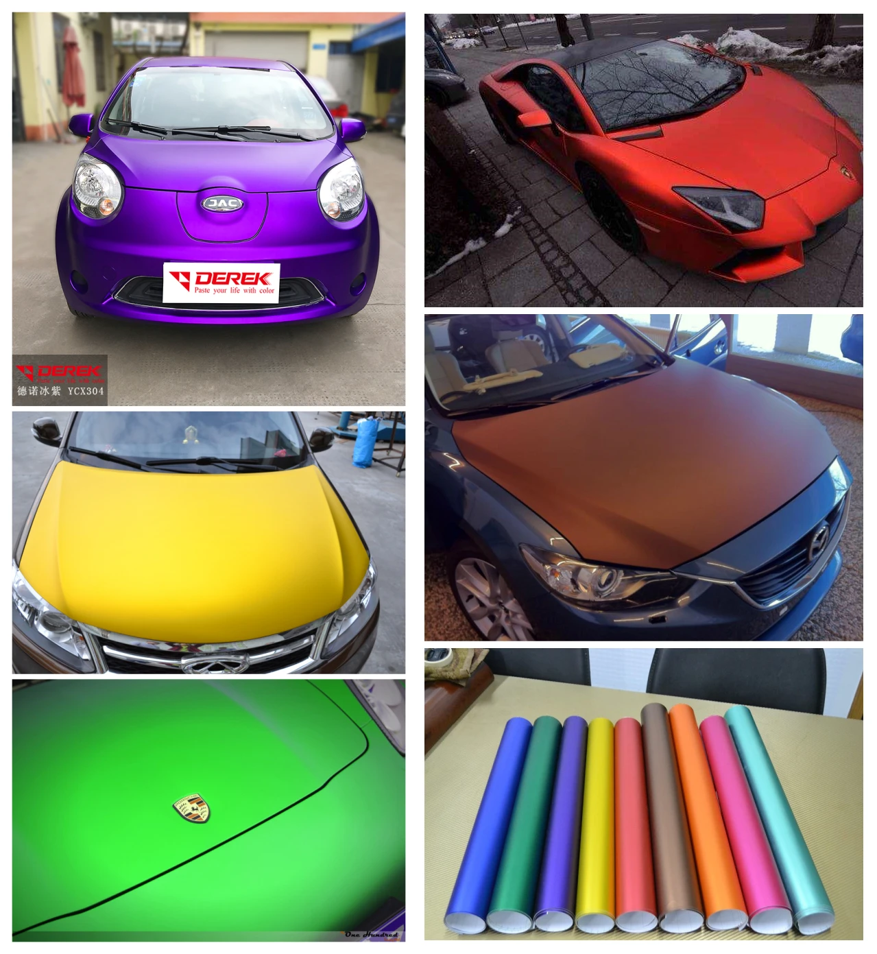 Anolly wholesale chrome Gold car wrapping vinyl film 1.52*18m for whole car decoration