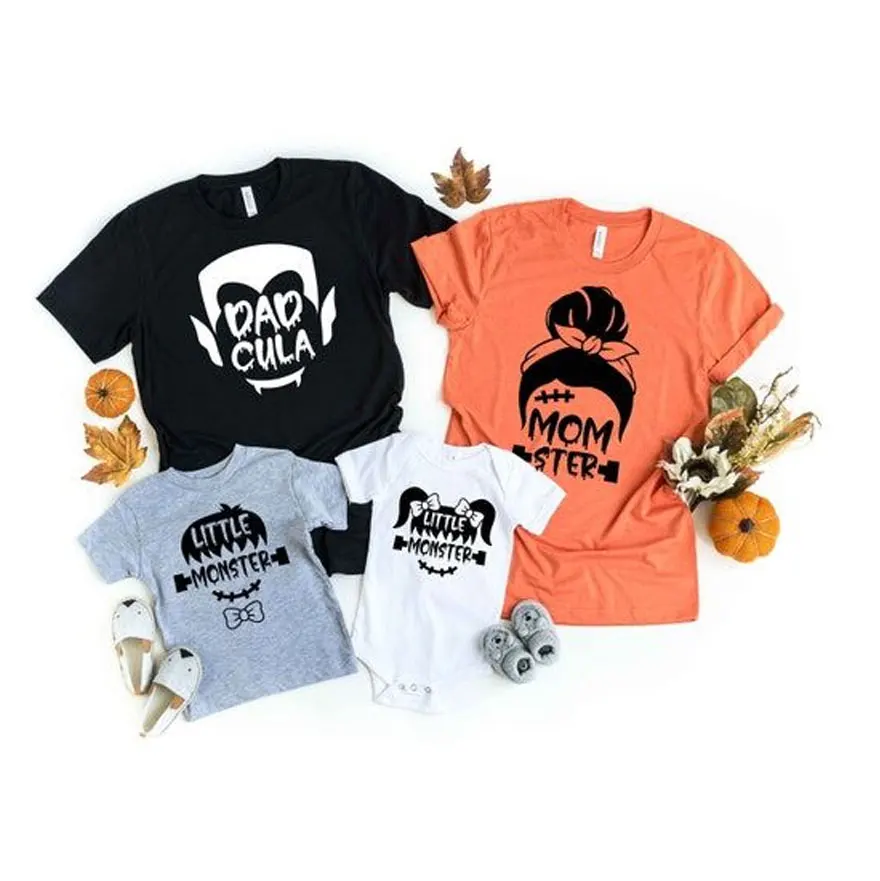 Matching family halloween mommy and me outfits newborn baby snap 100% pure cotton onesies oversized winter rompers