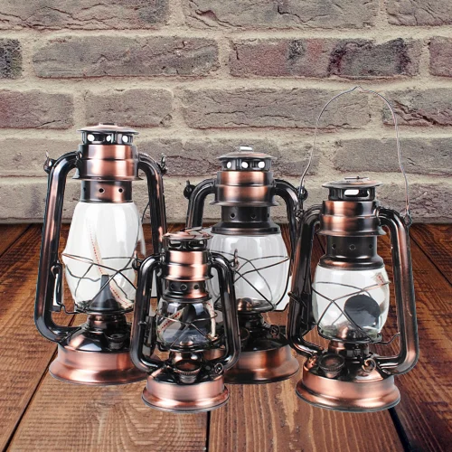 Emergency classic Outdoor Hiking Camping 2024 Adjustable Light Tools 7 Colors 4 Sizes Retro Kerosene Lamp Hurricane Lantern