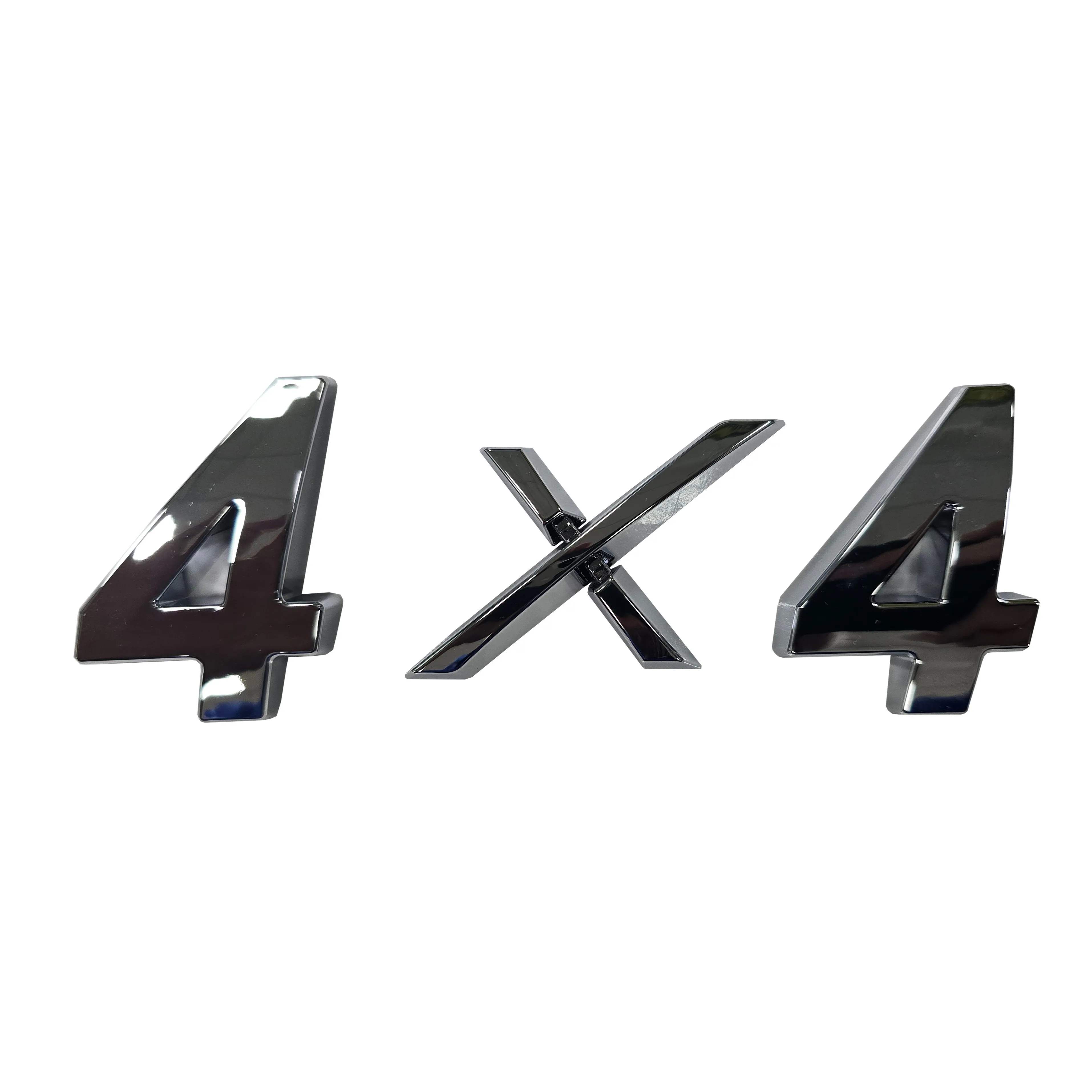 Custom Numbers Logo ABS Chrome Emblem Electroplating Chrome Letter Adhesive Sticker for Car Decorations
