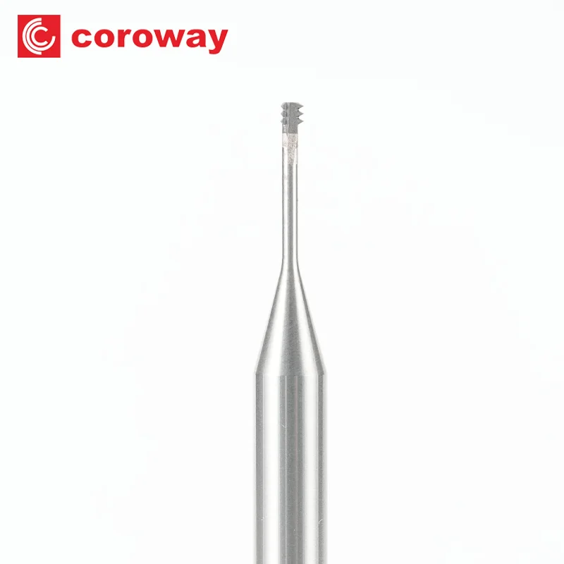 PCD cnc machining set Stainless Steel Non-Iron Three-Tooth Thread Milling Cutter Professional Metal CNC Tool