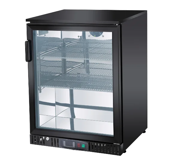 Bar Fridge FURNOTEL 1 and 2 or 3 Hinged Doors Back Mini Bar Fridge Refrigerator Glass Door High Quality
