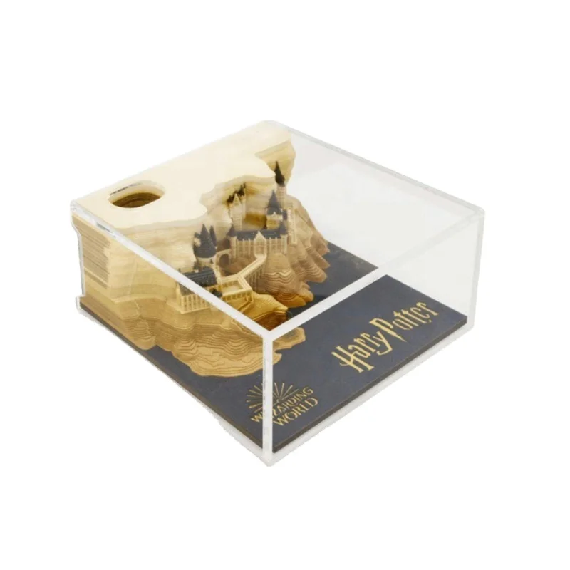 Promotional Giveaways 3D Paper Crafts Diy Hogwarts Castle Block Notepad Hary Potter Collectibles