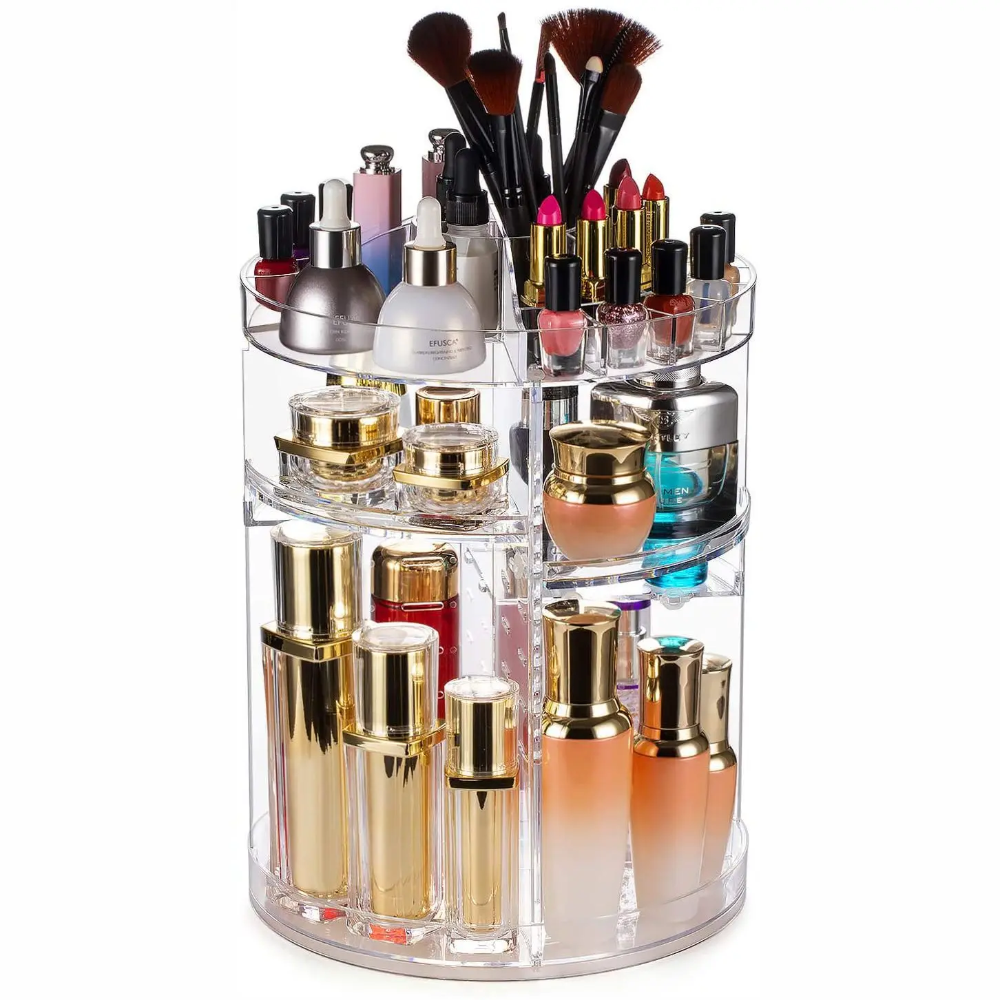 360-degree Rotating Makeup Organizer Holder Jewelry Organizer Case  Makeup Cosmetic Storage Box