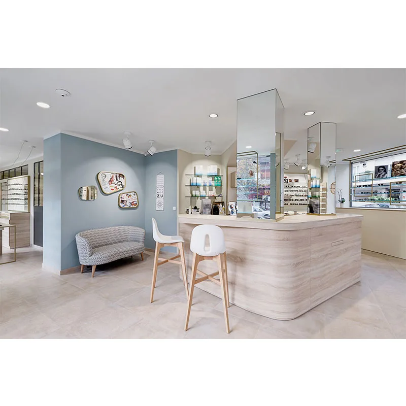 Lux Custom Made Commercial Optical Optical Shop Equipment Sunglasses Kiosk for Shopping Mall Eyeglasses Reta