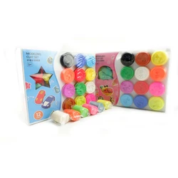 Kids slime Manufacturer diy air dry clay color 12 pots 50 Grams Play Dough Toy with Muti Colors