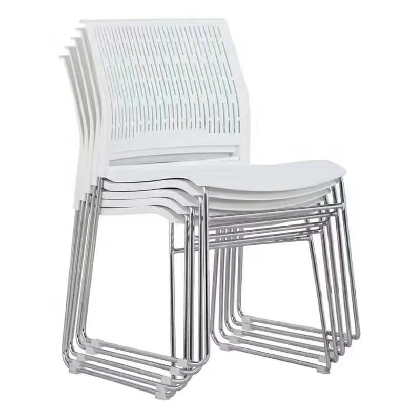 842-3C  Hot selling Plastic chairs   12mm thickness solid steel plating  Stackable  office modern chair