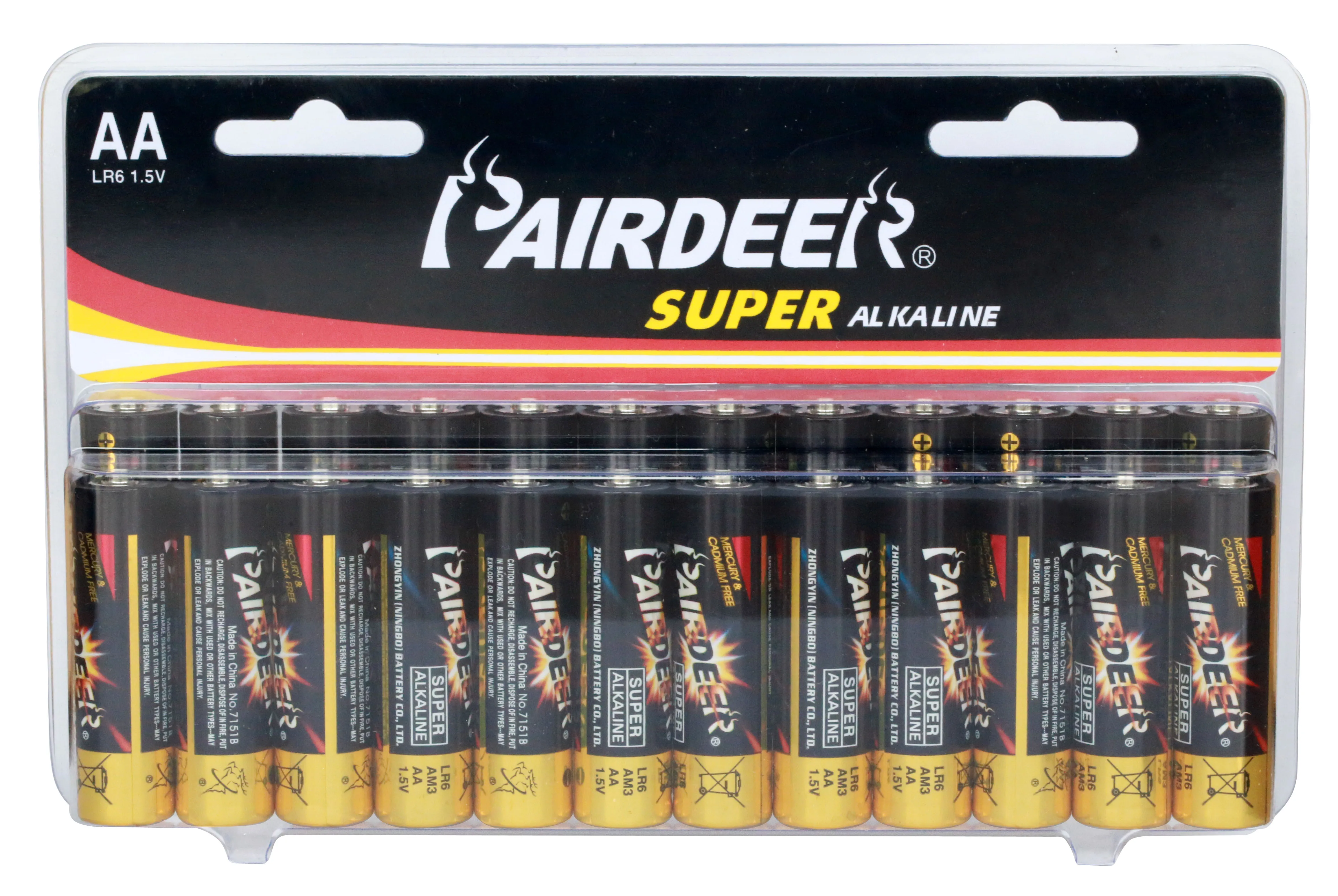 
Pairdeer OEM All-season performance 1.5V LR6 AA Super alkaline battery aa 
