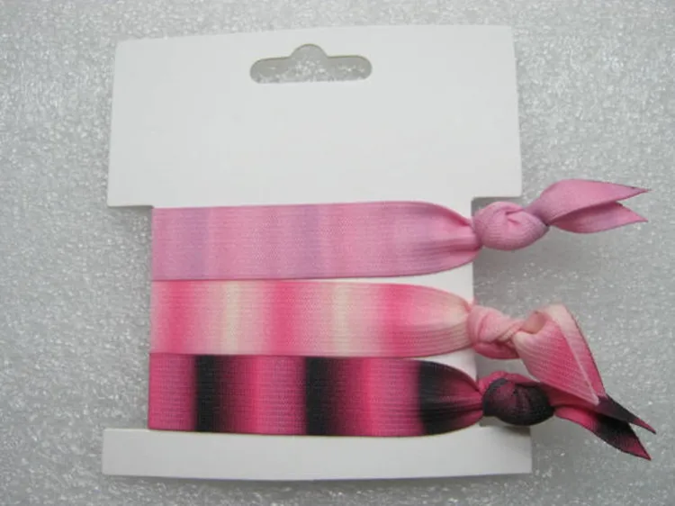 Custom Print Logo Elastic Hair Ties Satin Creaseless Knotted Hair Tie for kids