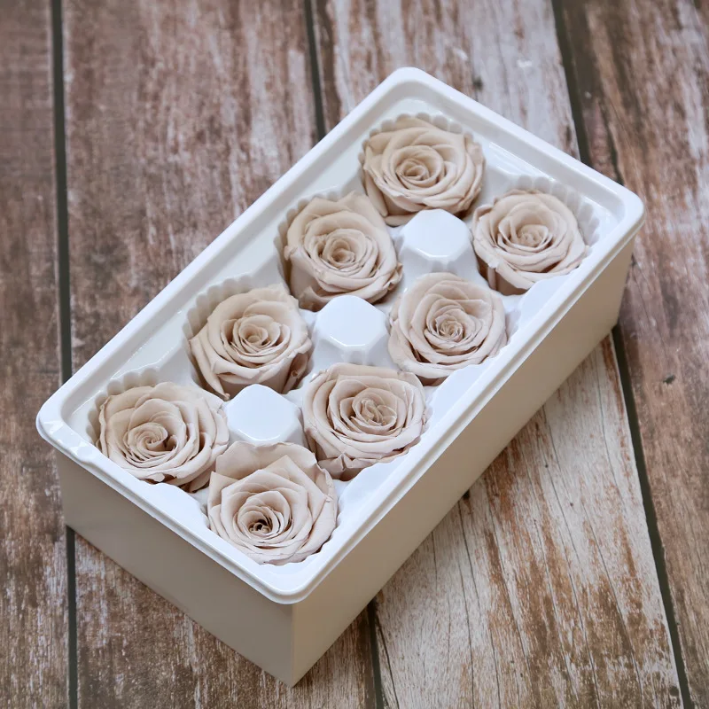 4-5cm Preserved Rose Flowers Immortal Rose Real Touch Flower Head Flowers Artificial Preserved Rose Bud