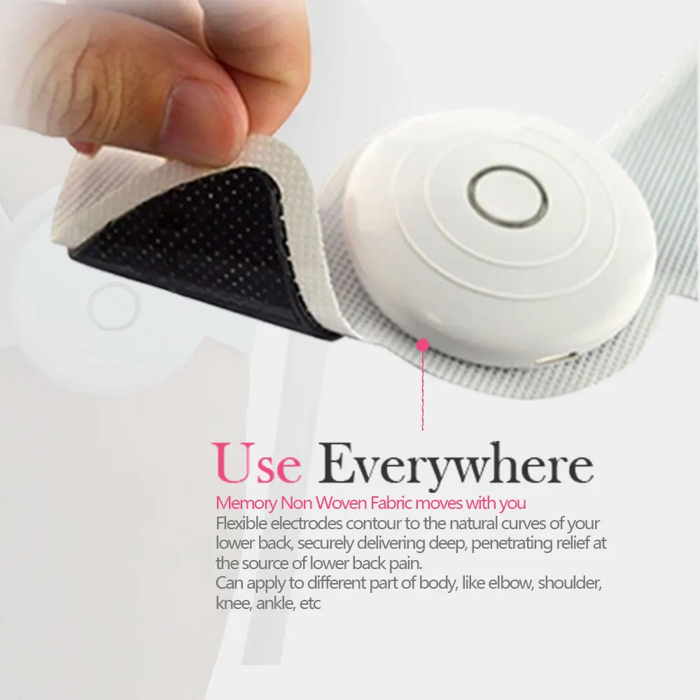 Mini electric massager TENS massage big TENS EMS electrode button pads wireless electrical TENS UNIT