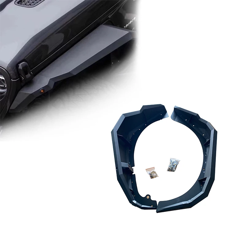 Black Wheel eyebrows Fender Flare Front Rear Kits for Jeep Wrangler JK 2007-2017