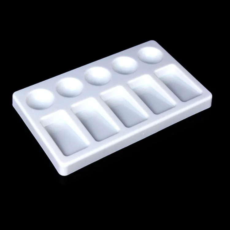 Custom 10 grids High Quality Art Supplies Painting Tools Square Plastic Watercolor Paint Artist Palette