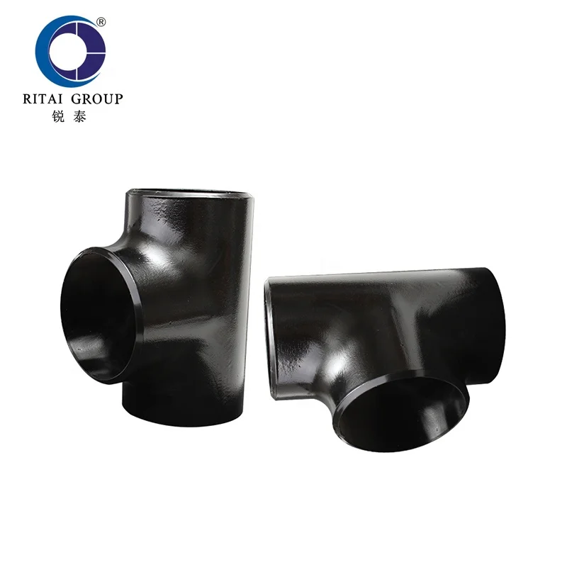 1/2 Inch To 42 Inch Sch40 API 5L X42 X65 X70 Carbon Steel Seamless Butt Welding Equal Tee Ansi B16.9 S Reducing Tee