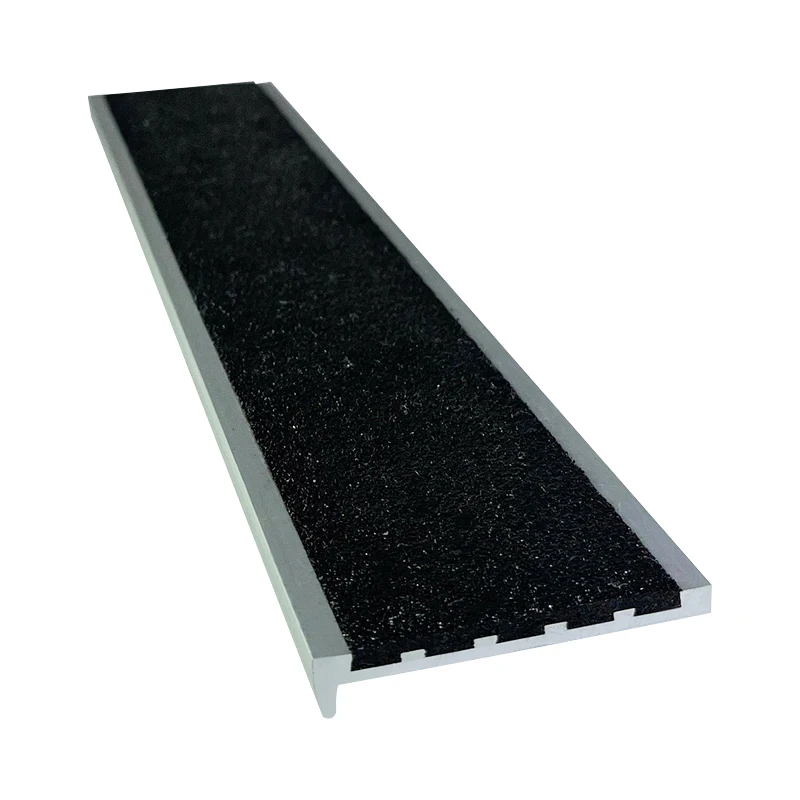 Test qualified Aluminum step nosing floor safety products stair nosing profile