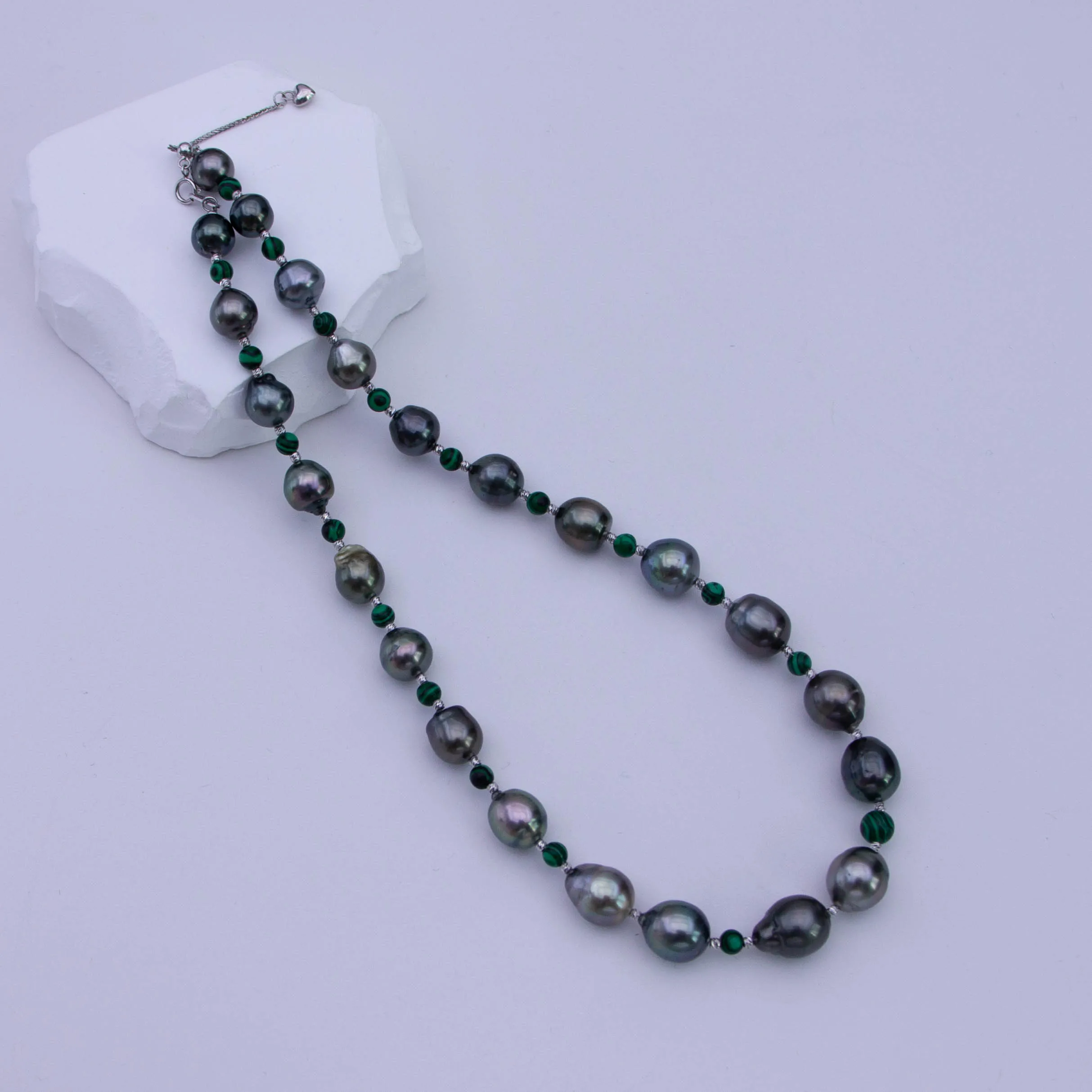 S925 silver accessories seawater Tahiti Baroque Pearl Necklace 7-10mm special-shaped flaws